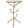 Image de Table dAppoint en Marbre Birds 60cm Or
