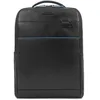 Image de PIQUADRO Sac à dos noir en cuir pour homme - Blue Square Revamp Computer Backpack RFID Nero 208519