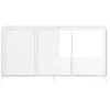 Image de Buffet CITIZEN - Décor Blanc laqué brillant - 3 Portes - L 156 x P 40 x H 84 cm