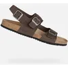 Image de Sandales U SANDAL GHITA - GEOX - Homme - Brun foncé - Vert - Plat - Basse - Cuir