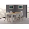 Image de DMORA Table à rallonge Midland Console extensible pour salle à manger140/190x90h78 cm Chêne et Blanc
