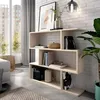 Image de Dmora - Bibliothèque Hampton 110x25h96 cm chêne Panneau effet bois