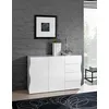 Image de Buffet Romolo 124x40h81 cm Blanc brillant