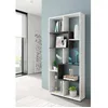 Image de Dmora - Bibliothèque Fremont 80x25h180 cm Blanc Oxyde Panneau effet bois