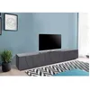 Image de Dmora Meuble de salon Meuble TV Made in Italy Meuble TV avec 6 portes battantes avec détail cm 244x44h46 couleur gris ardoise