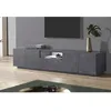 Image de Dmora Meuble TV de salon Made in Italy Meuble TV avec 4 portes et 1 tiroir 220x43h46 cm couleur Gris ardoise