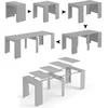 Image de Dmora Table console Compton Table avec rallonges polyvalentes extensibles jusquà 10 places 51-237x90h78 cm Béton