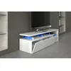 Image de Dmora Support TV Dlupert Buffet pour télévision de salon avec 1 porte Meuble télé avec éclairage led 150x41h50 cm Blanc brillant