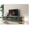 Image de Dmora - Meuble TV Dfirman Buffet bas de salon avec 3 portes base meuble TV 100% Made in Italy 200x40h37 cm Anthracite Brillant