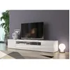 Image de Dmora - Meuble TV Jesse Buffet bas de salon avec 3 portes base meuble TV 100% Made in Italy cm 200x40h37 Blanc brillant
