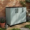 Image de Armoire dextérieur Dbelpann - Dmora - En PVC - Gris clair Noir 102x37h90 cm