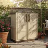 Image de Armoire Extérieure Acira Dmora en Plastique Beige 70x39x855h cm