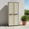 Image de Armoire dextérieur Daldegan - Dmora - En PVC - Beige Marron 70x39h165 cm