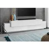 Image de Dmora Meuble TV Teo Buffet bas de salon meuble TV 100% Made in Italy cm 200x45h52 Blanc brillant et mat