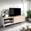 Image de Meuble TV Dacerbi - Dmora - Mélamine - Chêne blanc 155x45h47 cm