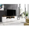 Image de Meuble TV Dcotal - Dmora - Mélamine - Blanc Chêne Knots 141.7x34h43.8 cm