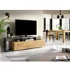 Image de Meuble TV Dgodign - Dmora - Mélamine - Chêne noueux anthracite 165x41h46.8 cm