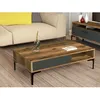 Image de Table basse Djagiell - Dmora - Mélamine - Noyer Anthracite 105x66h32.6 cm