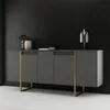 Image de Buffet Arta 160x35xh80 cm Anthracite Or