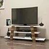 Image de Meuble TV Doukhadd - Dmora - Mélamine - Noyer Blanc 120x34h42 cm