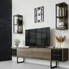 Image de Meuble TV Dmiggian - Dmora - Mélamine - Noyer Noir 180x37h48 cm
