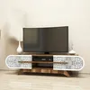 Image de Meuble TV Desposit - Dmora - Mélamine - Noyer Blanc 145x42h37 cm