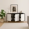 Image de Buffet Annina 153 9 x 39 6 x h72 cm anthracite blanc