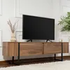 Image de Meuble TV Tarquin Dmora en Bois Revêtu Noyer Brun 29 5x180x50h cm