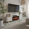 Image de Meuble TV Tomar Dmora en bois mélaminé beige 40x190 5x58h cm