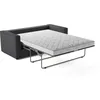 Image de Canapé 3 places - Delta - Tissu Anthracite - Convertible semi-express matelas 13cm - 190 x 92 x 90 cm