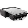 Image de Canapé convertible express - MARIUS - Tissu Anthracite - matelas 14cm - 190 x 100 x 87 cm