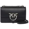 Image de PINKO Sac à épaule bandoulière noir pour femme - Love One Mini DC S Black - Old Silver 306131