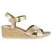Image de Sandales compensées femme Geox Ischia Corda - lt gold