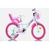 Image de SCH ROSES 16 vélo pour enfants adapté aux enfants de 5 à 7 ans de 105 à 135 cm avec panier sonnette et porte-enfant blanc