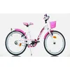 Image de SCH ROSES 20 vélo pour enfants adapté aux enfants de 6 à 10 ans de 120 à 155 cm panier sonnette et porte-bagages blanc