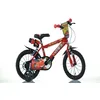 Image de SCH CARS 14 vélo pour enfants adapté aux enfants de 4 à 6 ans pour une taille de 100 à 120 cm sonnette et bidon rouge