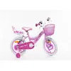 Image de SCH PINK LOVE 14 bicyclette pour enfants de 4 à 6 ans de 100 à 120 cm avec panier sonnette et porte-enfant rose