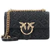 Image de Sac à bandoulière - PINKO - Love One - Cuir - 21 cm - Noir - Effet vieilli