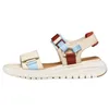 Image de Sandales femme Flextride S Geox Ref 68075 C1S0B Blanc casse Bleu ciel