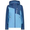 Image de Veste imperméable à capuche femme CMP - cielo/orange - Waterproof 10 000 - MVP 10 000