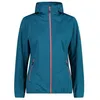 Image de Veste imperméable à capuche femme CMP - Deep lake/rouge - Ultra-légère et respirante