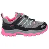 Image de Chaussures de randonnée basse jeune garçon CMP Rigel Waterproof - cemento-pink fluo