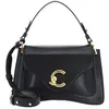 Image de COCCINELLE Sac à épaule bandoulière noir en cuir pour femme - C-Me Calf Handbag S Noir 292689