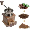 Image de Moulin à café manuel - XVX - Rétro en bois et fonte - Mouture réglable - 175 x 105 x 105 cm