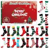 Image de Chaussettes de calendrier de lavent avec différents motifs de Noël bas de Noël compte à rebours 24 jours