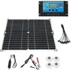 Image de Le noir Kit panneau solaire 200W chargeur batterie 12V 100A contrôleur bateau caravane M06657