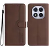 Image de Pour Xiaomi Redmi Note 14 Pro 5G / Xiaomi Poco X7 5G Housse portable protection étui en cuir avec fente pour carte lanière- marron