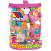 Image de Jouet de construction - MOLTO - Sac de blocs rose 80 pcs - Plastique - Mixte - A partir de 3 ans
