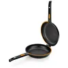 Image de BRA Efficient Duo Poêle à Omelette Double Pommes de Terre Diamètre 26 cm Fonte dAluminium Triple Couche Antiadhésive 100%