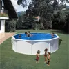 Image de GRE - Kit Piscine hors sol acier ronde blanche - Ø370 x H122 cm (Livrée avec filtre à cartouche + échelle)